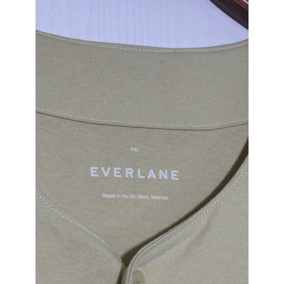 Everlane Baseball Shirt Mens XXL Green Premium Weight Button Front Short Sleeve - Picture 7 of 12